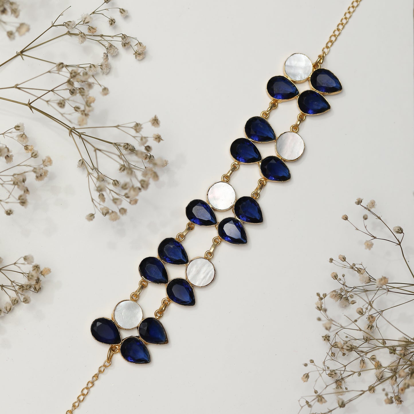 Fia Royal Blue layered Choker