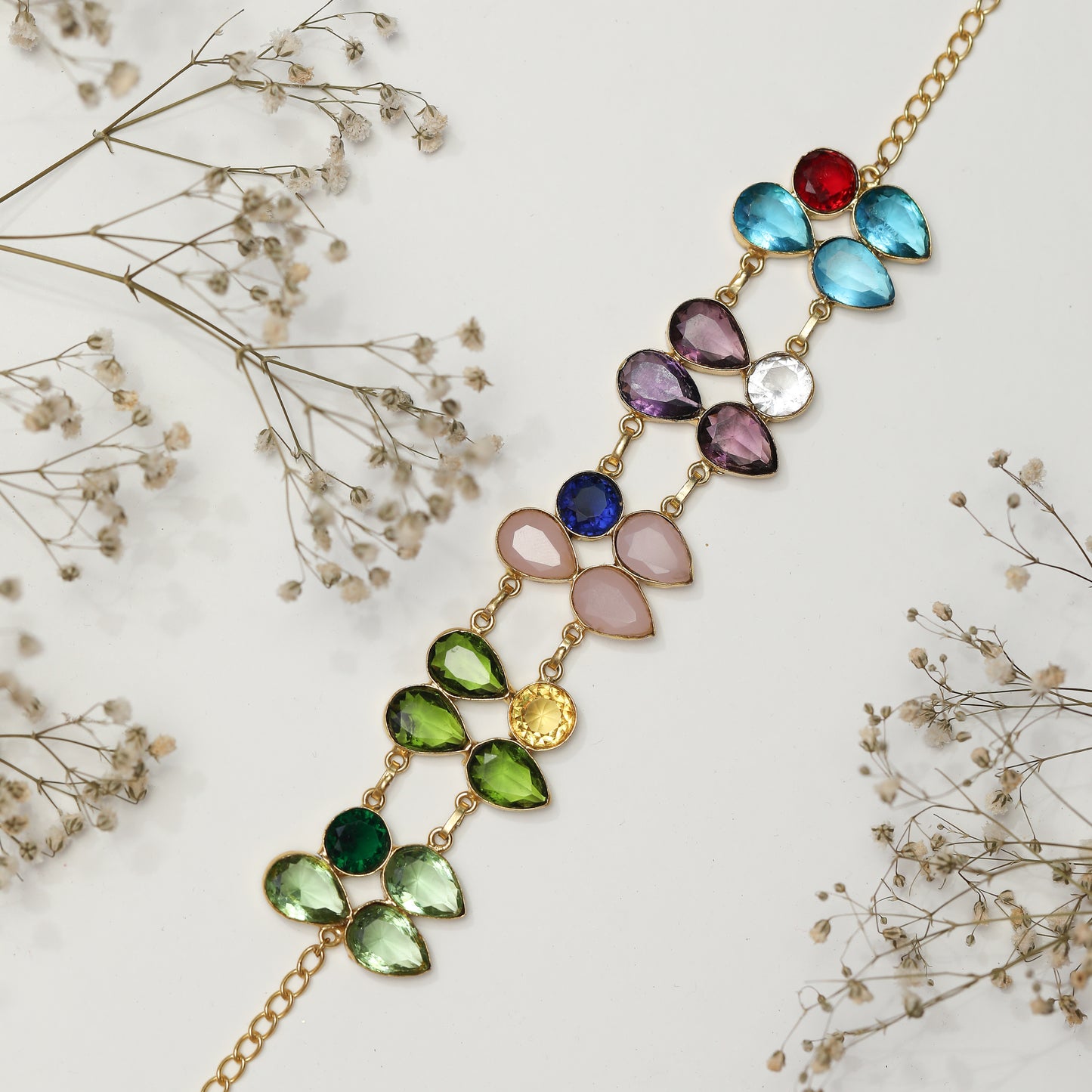 Multicoloured layered Choker