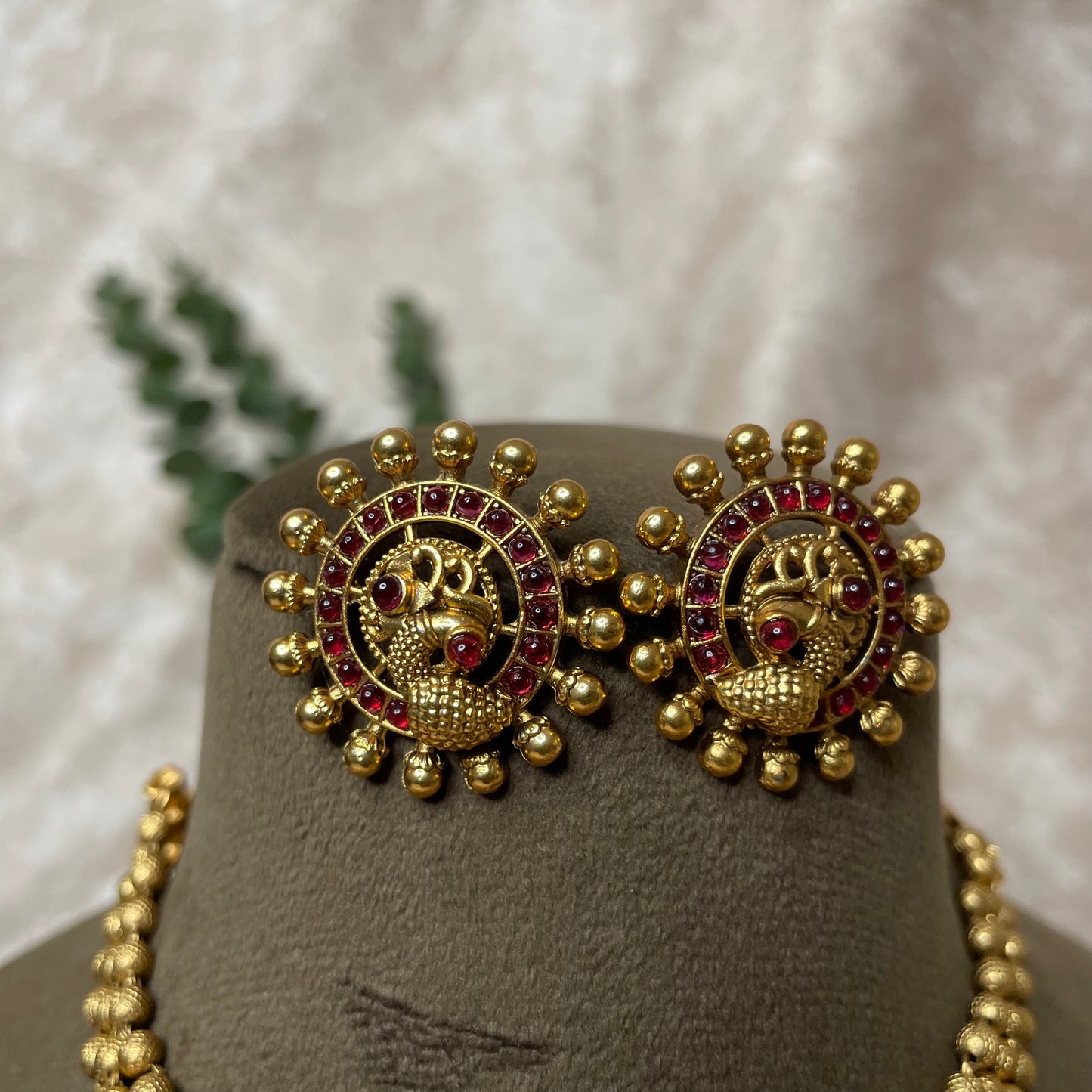 Dharani gold bead Necklace/Choker Set