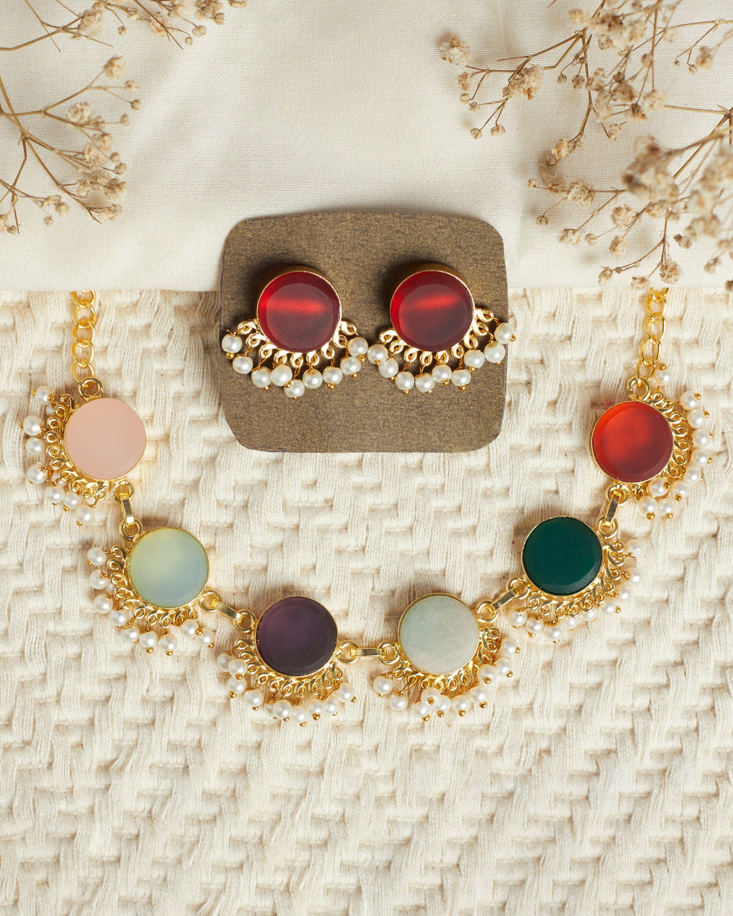 Raw stone Unique Choker Set