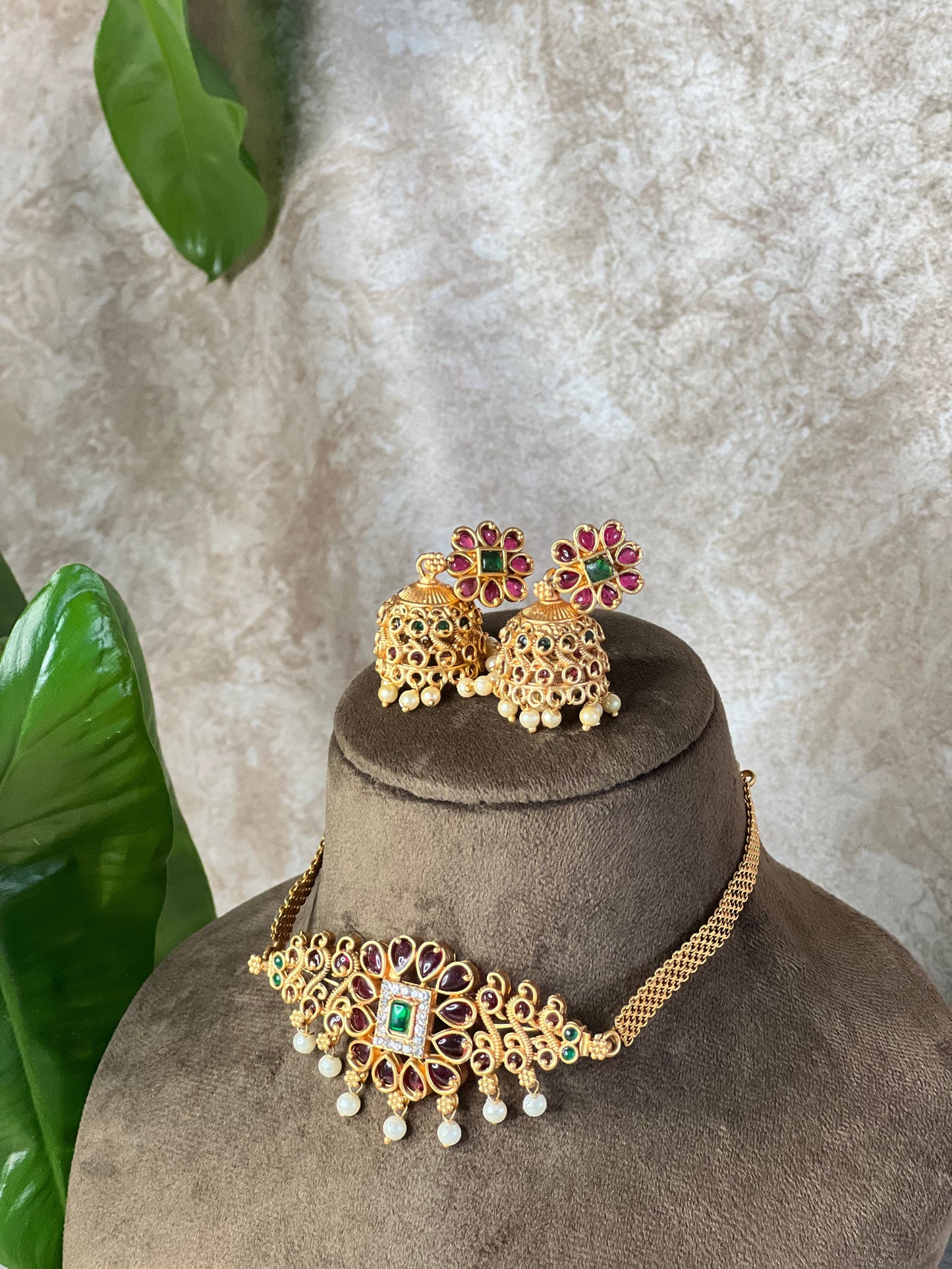 Gunalini Necklace with Jhumka