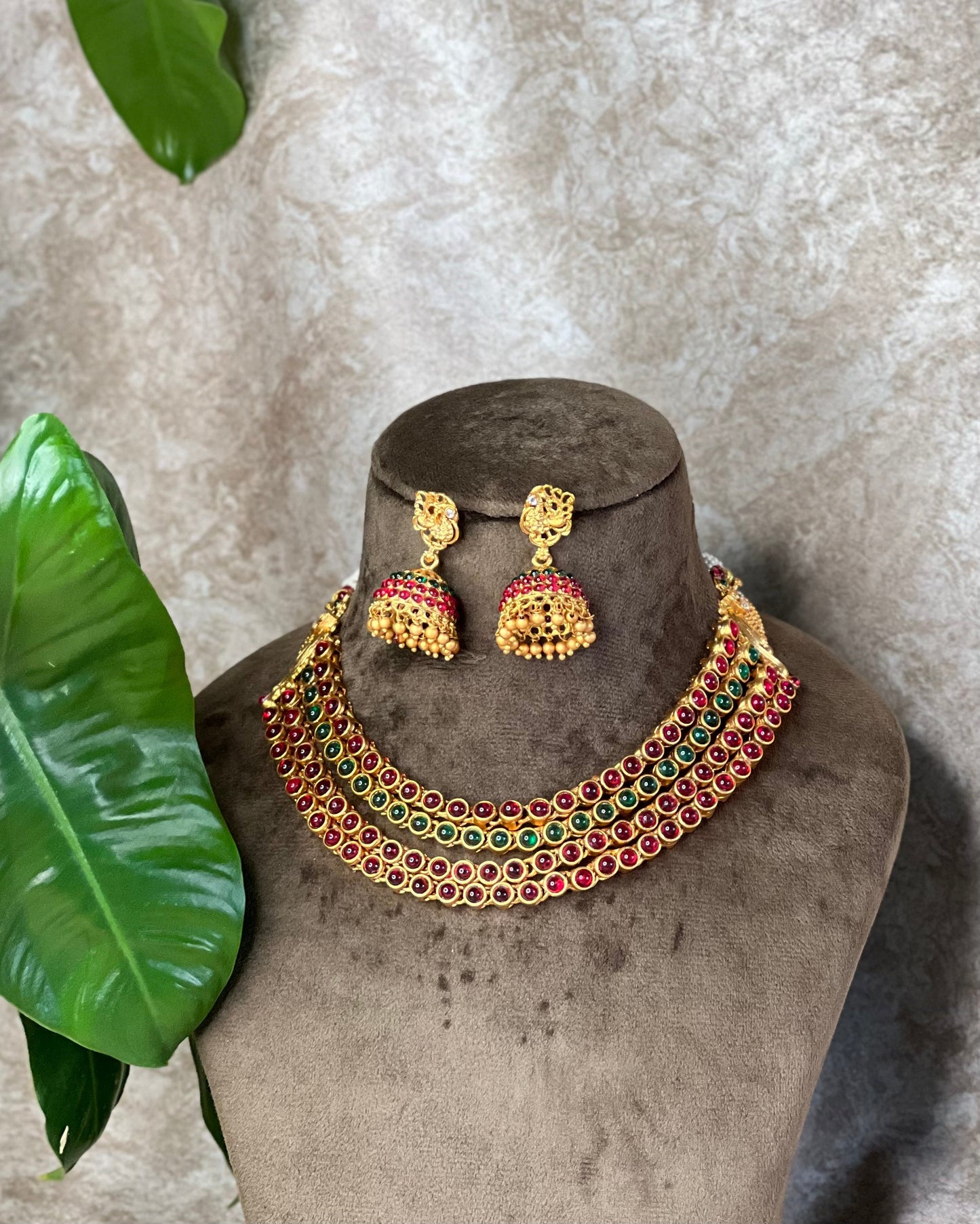 Rahini Necklace with Jhumka