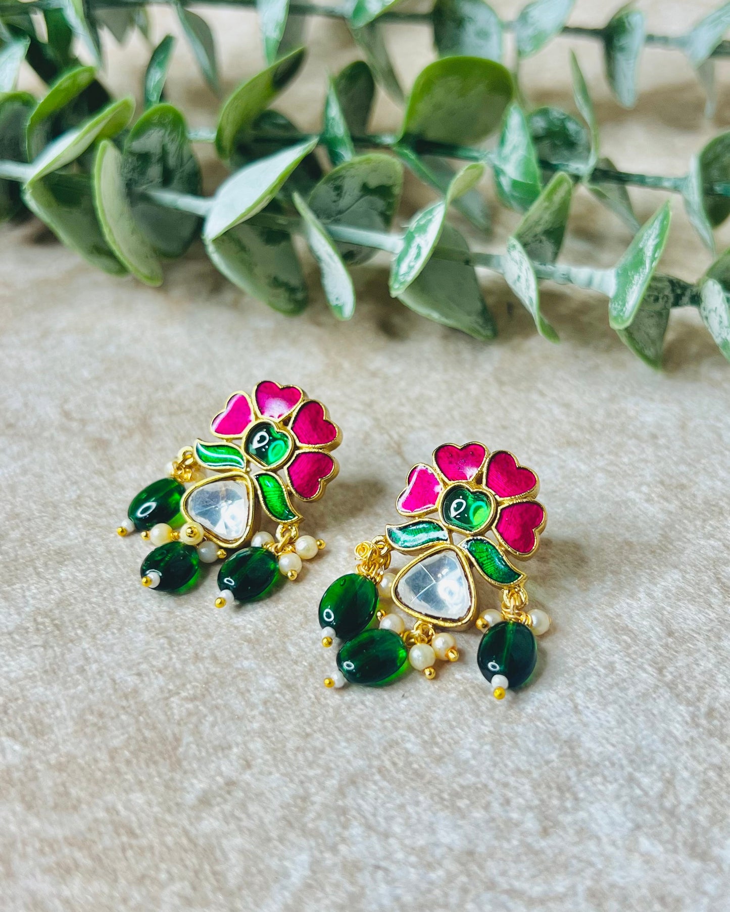 Traditional Resin work Earring
