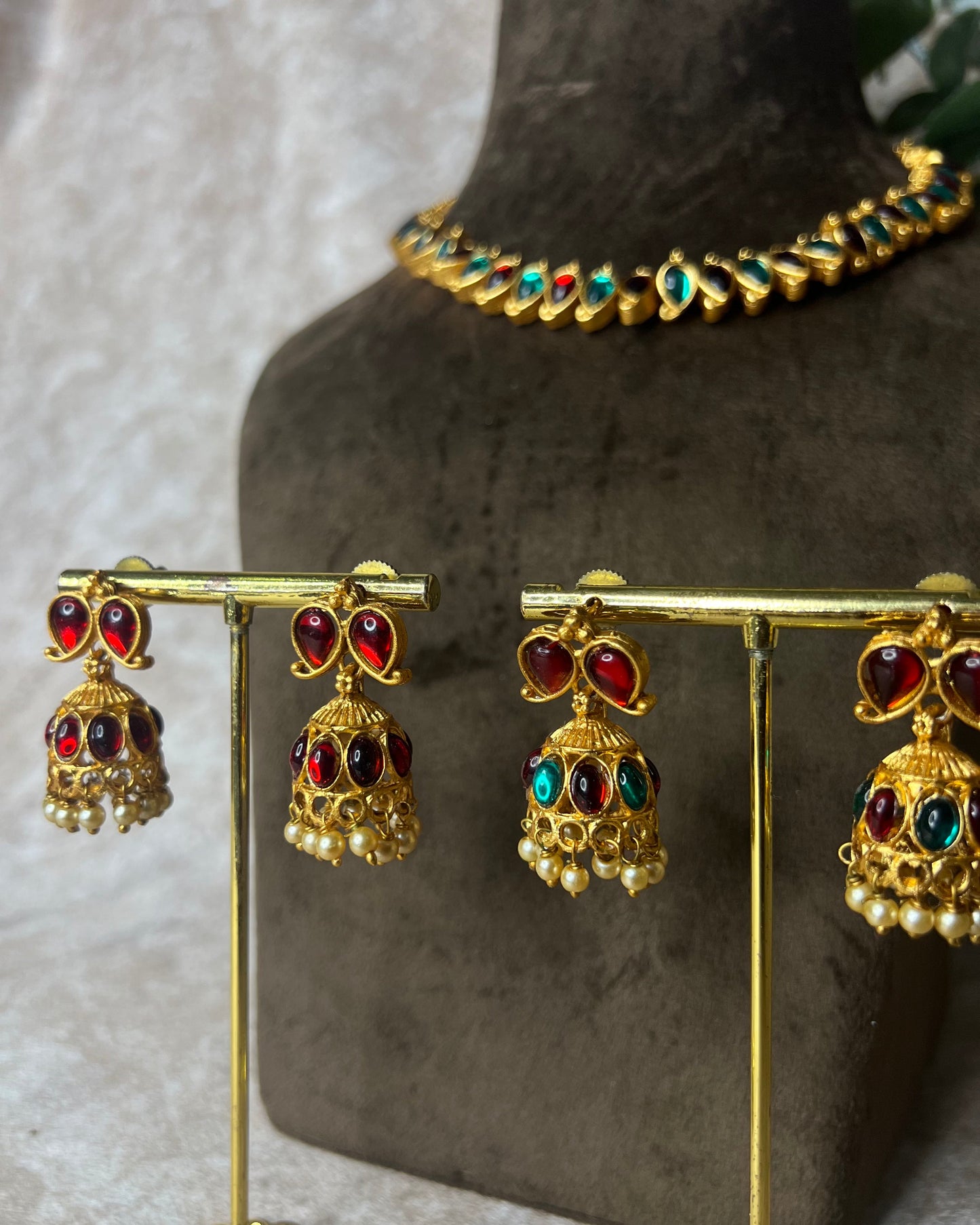 Multi colour Mango Necklace set