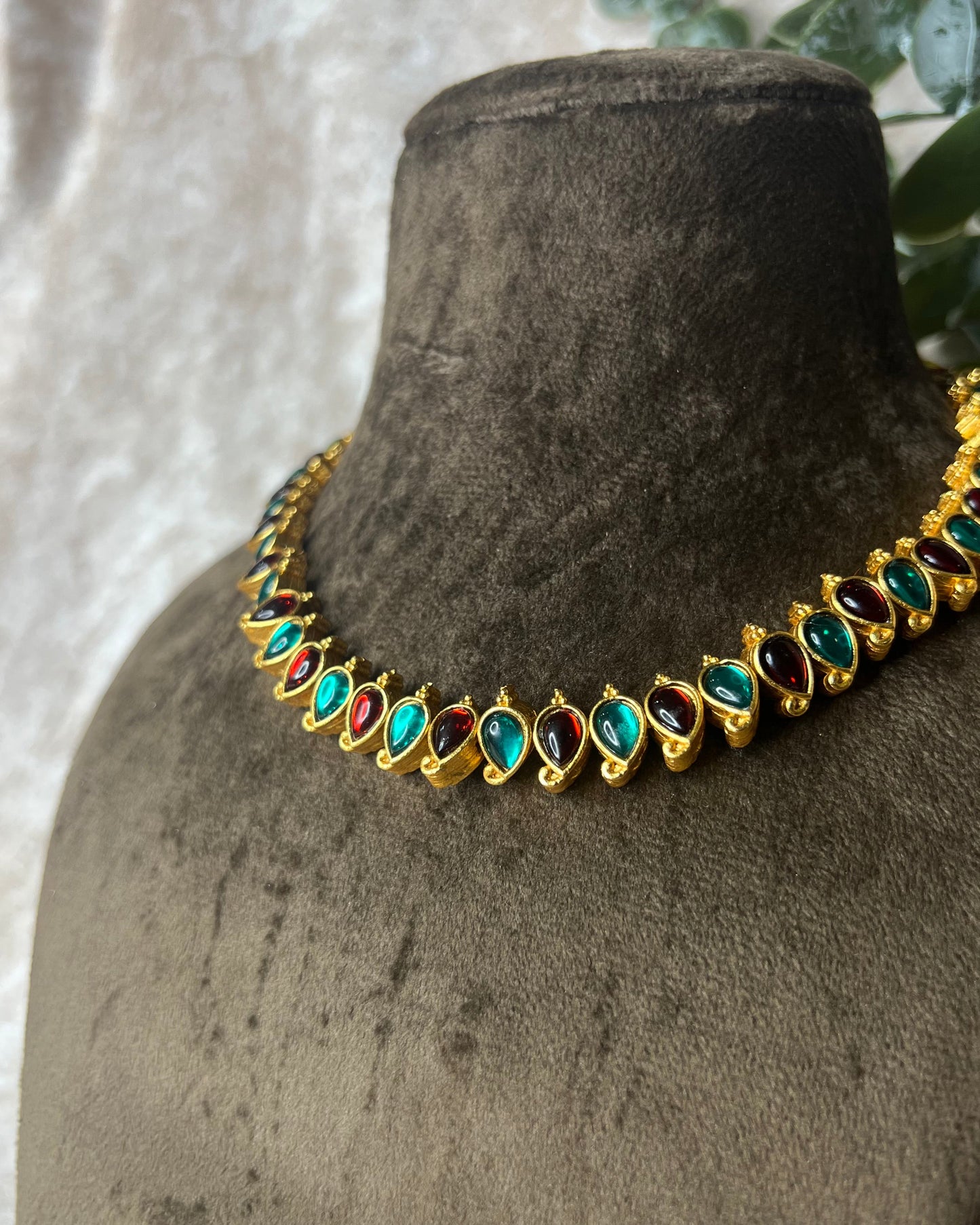 Multi colour Mango Necklace set