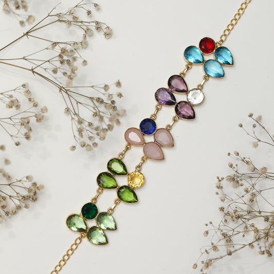 Multicoloured layered Choker