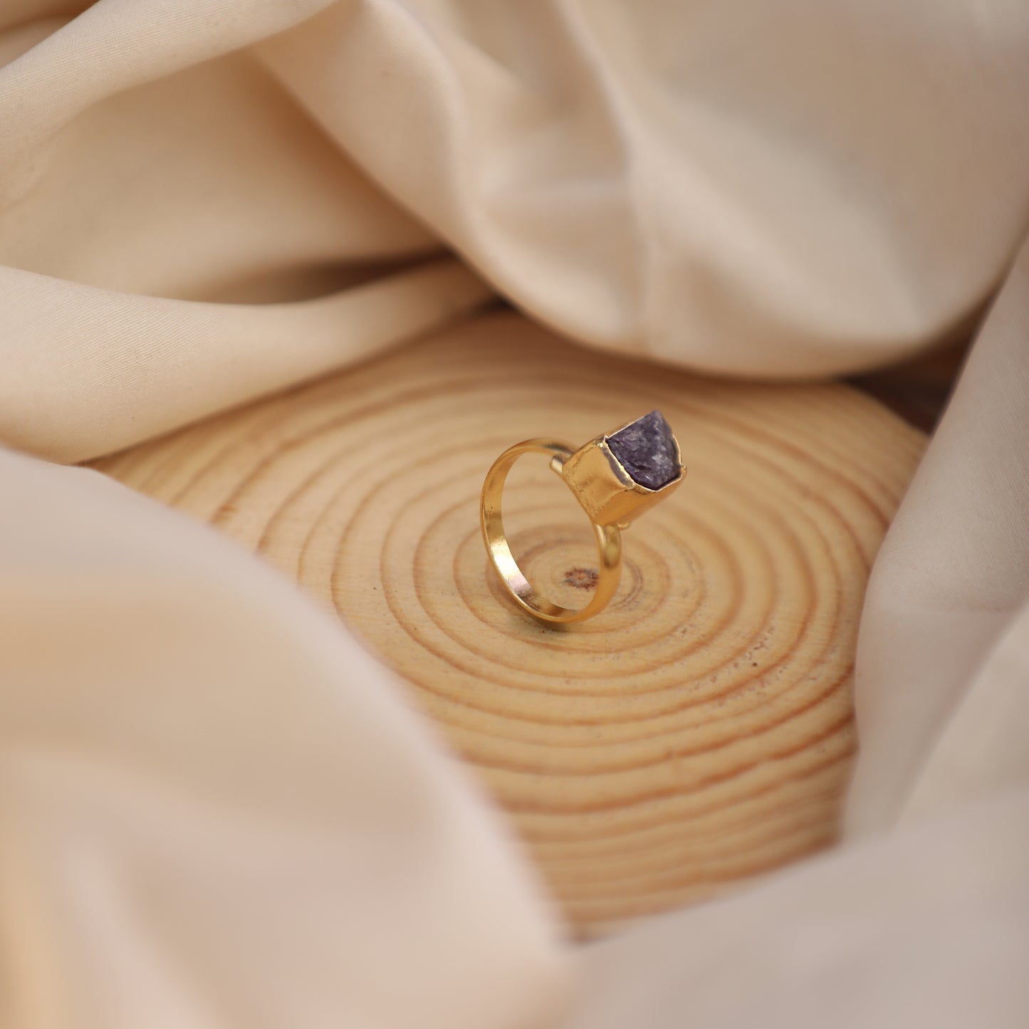 Single Raw Stone Ring