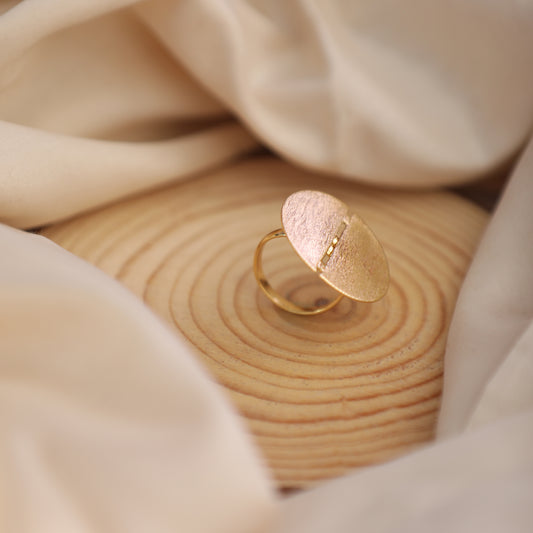 Double Half Circle Gold Ring