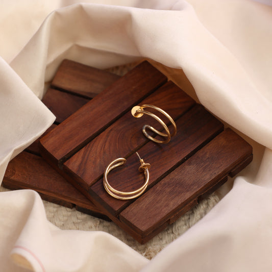 Liha gold earring