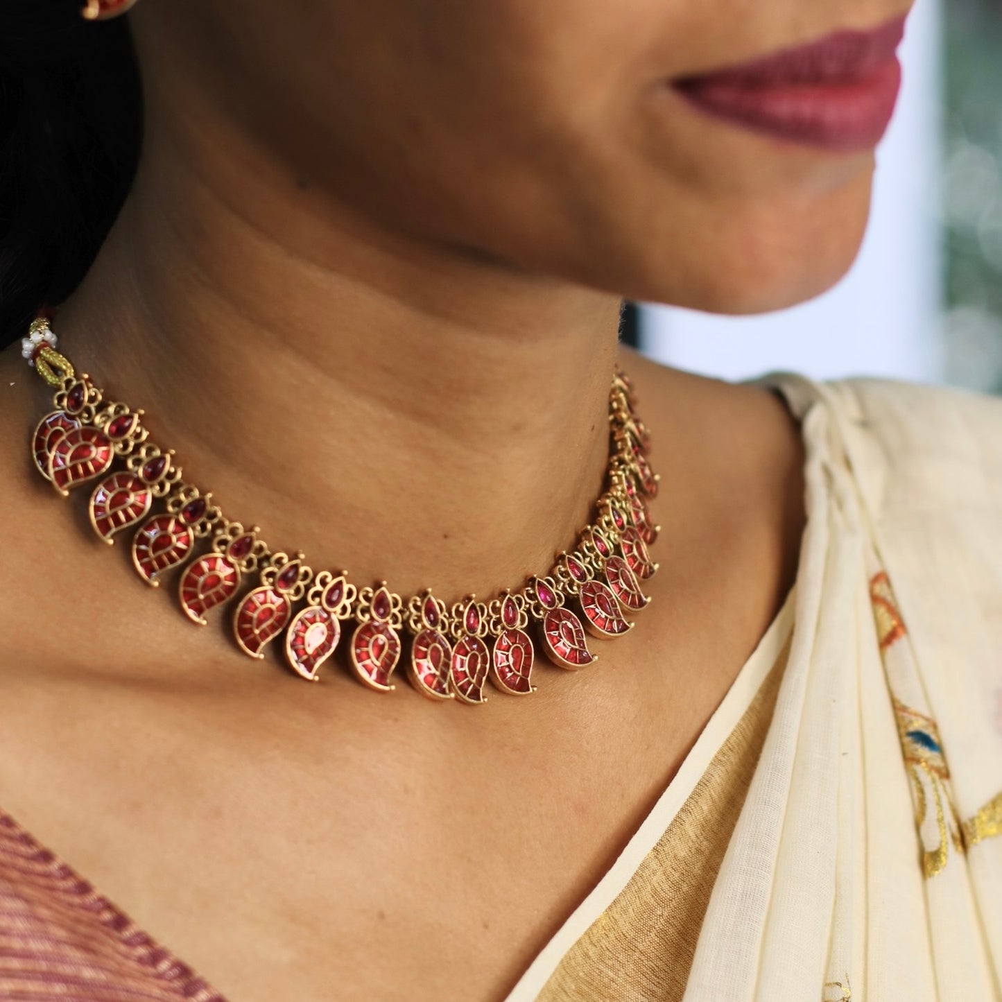 Mango Design Traditional Necklace Set