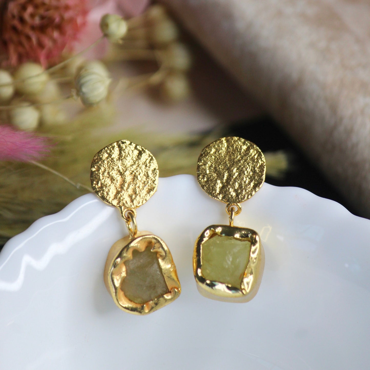 Green Stone Earring