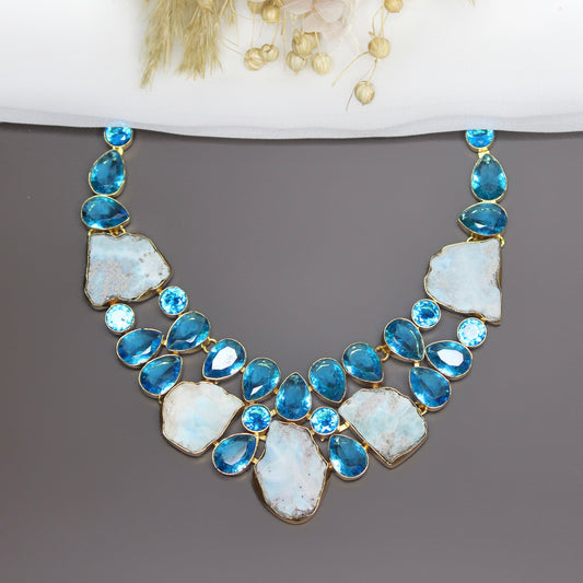 Hans Raw Stone blue  Neckpiece