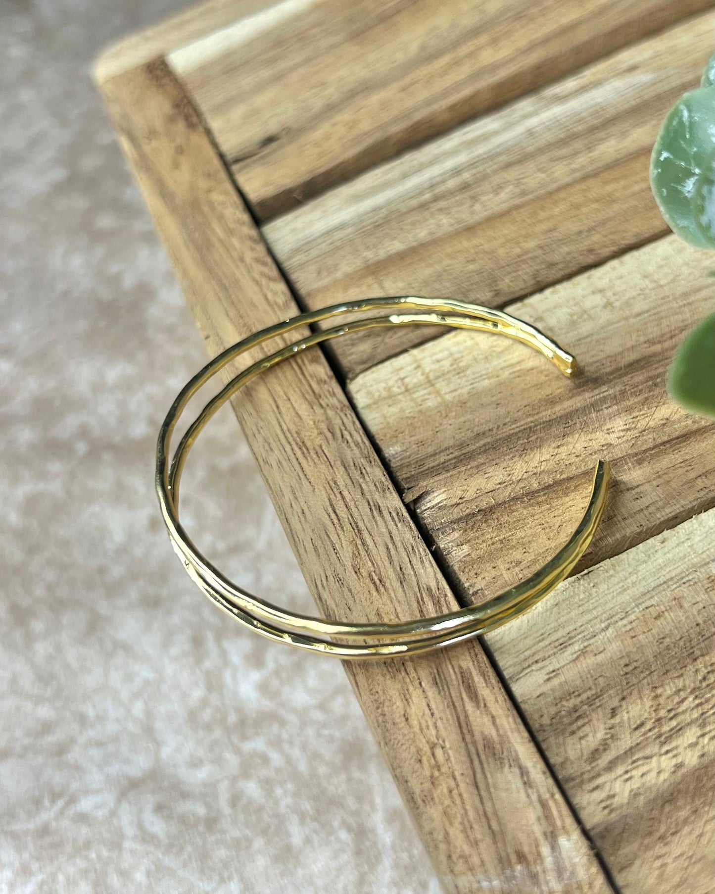 Hammered Two layer  Bracelet