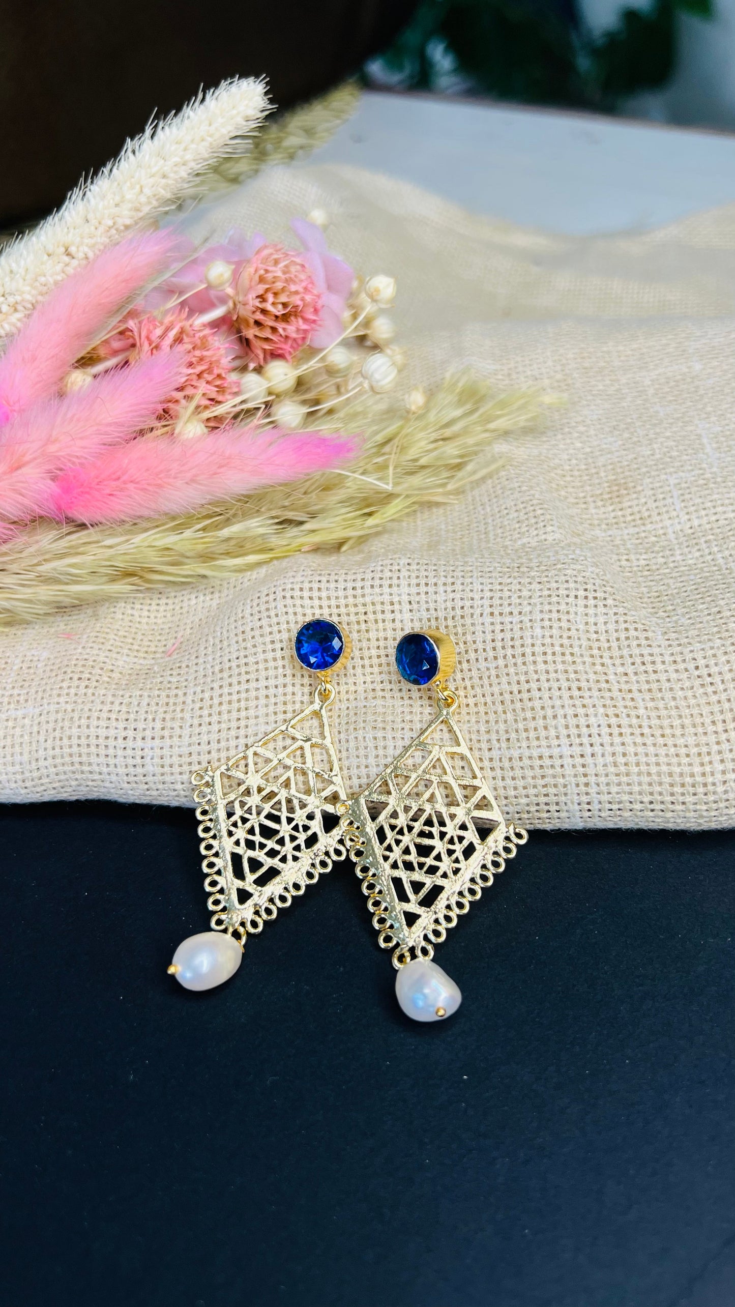 Quinn Blue Stone Earring