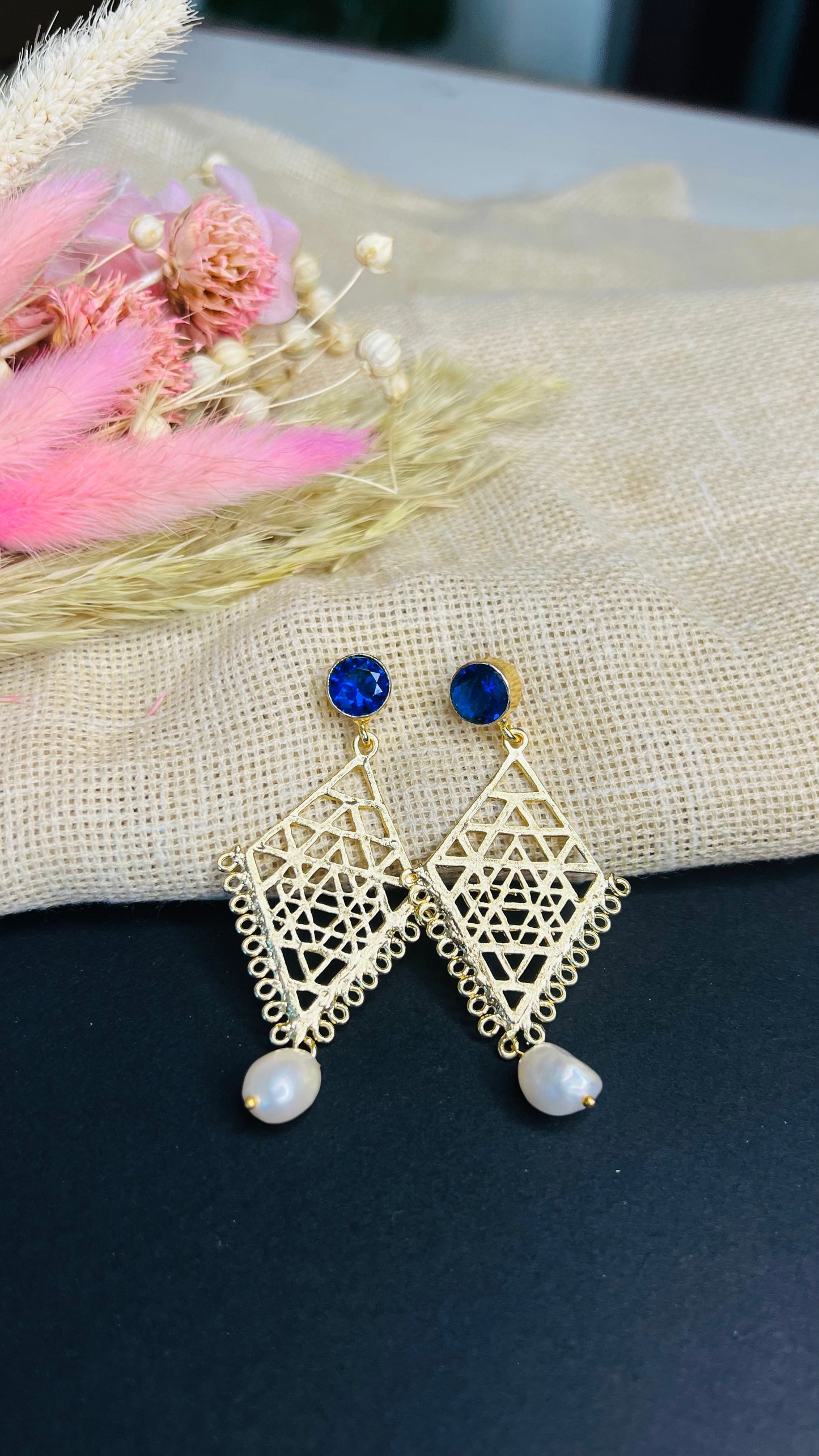 Quinn Blue Stone Earring