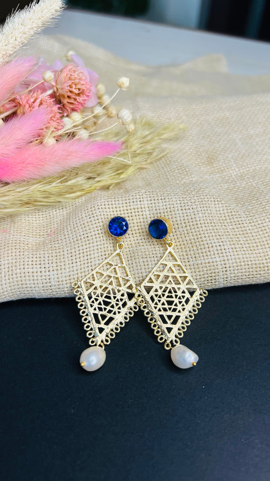 Quinn Blue Stone Earring