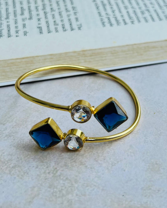 Blue Glossy Stone Bangle