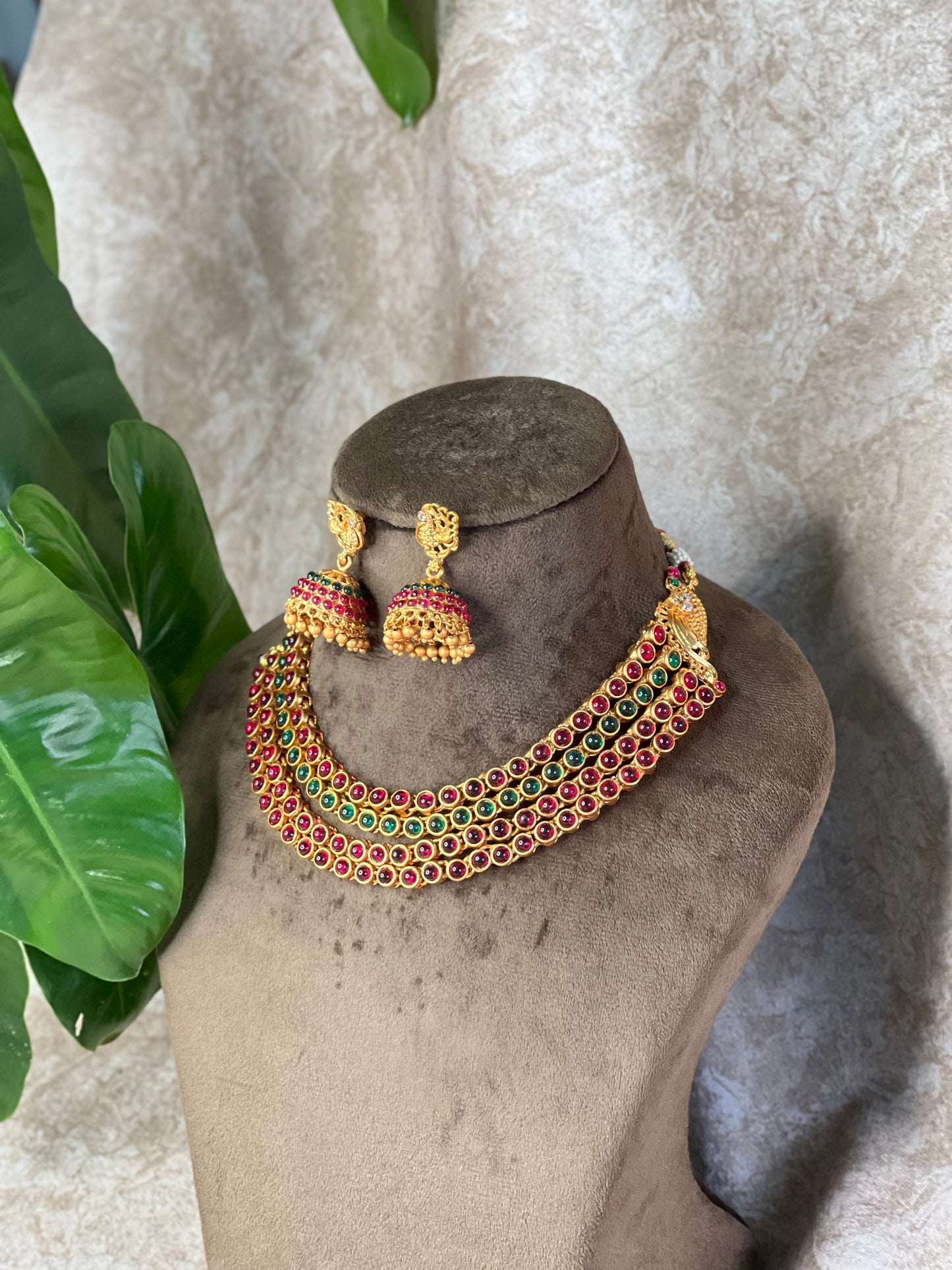 Rahini Necklace with Jhumka
