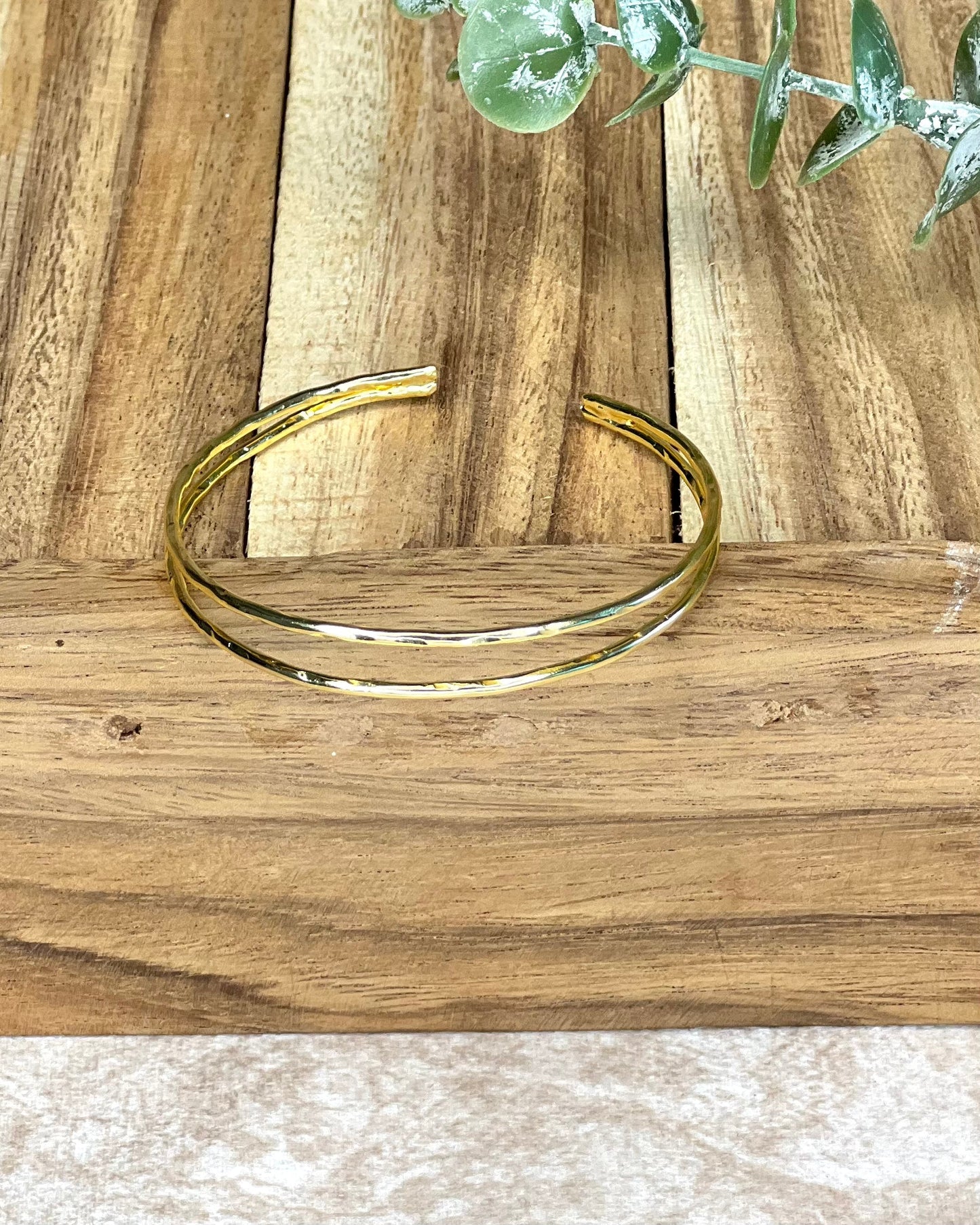 Hammered Two layer  Bracelet