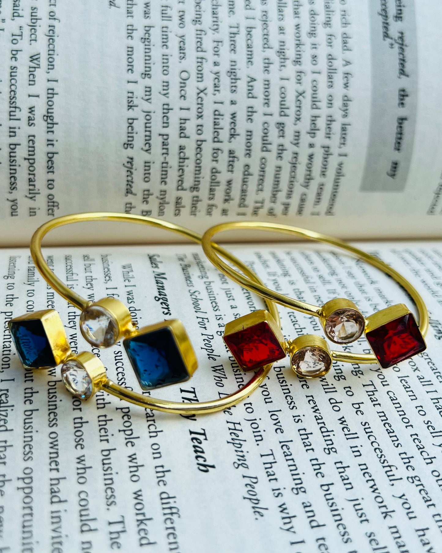 Red Glossy Stone Bangle