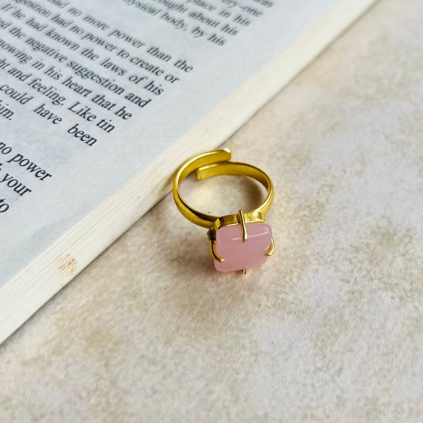 Baby pink  stone ring