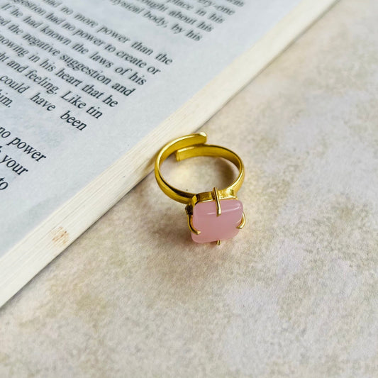 Baby pink  stone ring